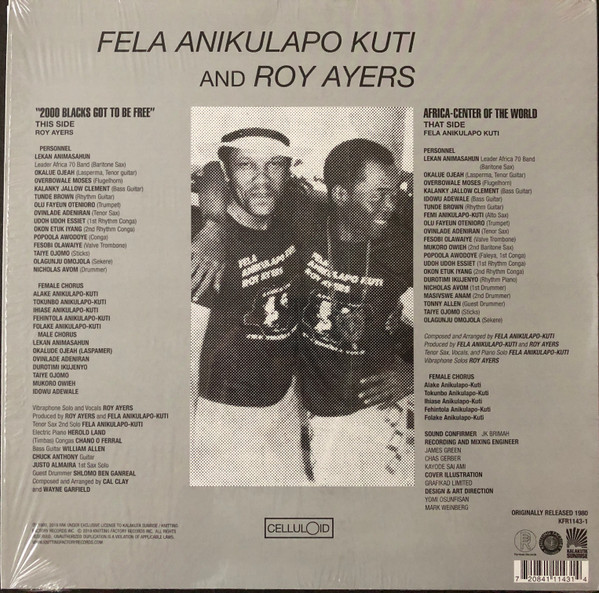 Fela Kuti And Roy Ayers - Music Of Many Colours | Knitting Factory Records (KFR1143-1) - 2