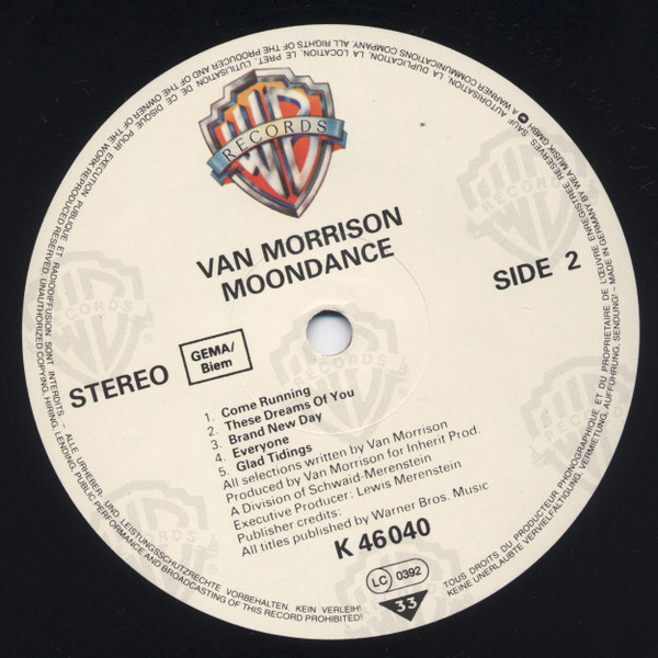 Van Morrison - Moondance | Warner Bros. Records (46 040) - 4 Van Morrison - Moondance | Warner Bros. Records (46 040) - 4