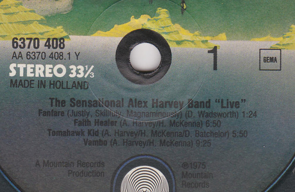 The Sensational Alex Harvey Band - Live | Vertigo (6370 408) - 4