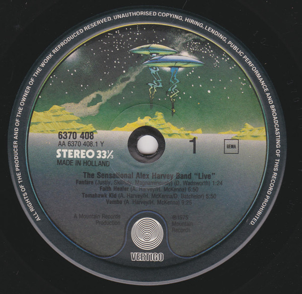 The Sensational Alex Harvey Band - Live | Vertigo (6370 408) - 3