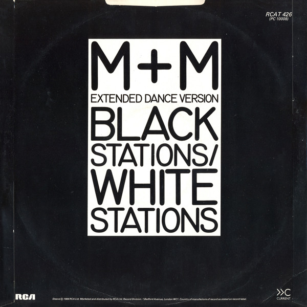 M + M - Black Stations / White Stations | RCA (RCAT 426) - 2