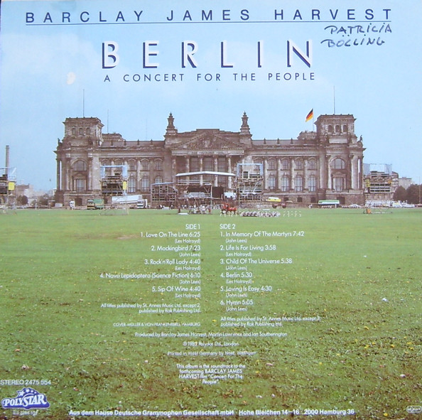 Barclay James Harvest - Berlin (A Concert For The People) | Polystar (2475 554) - 2