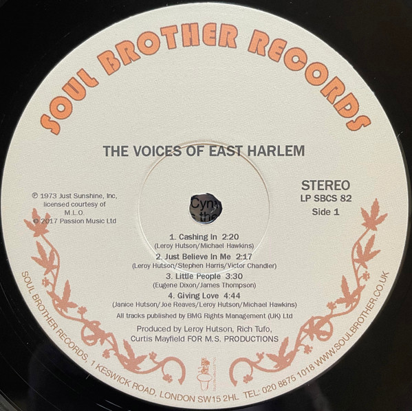 The Voices Of East Harlem - The Voices Of East Harlem | Soul Brother Records (LPSBCS 82) - 3 The Voices Of East Harlem - The Voices Of East Harlem | Soul Brother Records (LPSBCS 82) - 3