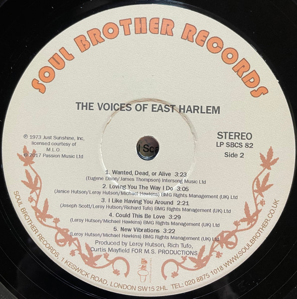 The Voices Of East Harlem - The Voices Of East Harlem | Soul Brother Records (LPSBCS 82) - 4 The Voices Of East Harlem - The Voices Of East Harlem | Soul Brother Records (LPSBCS 82) - 4