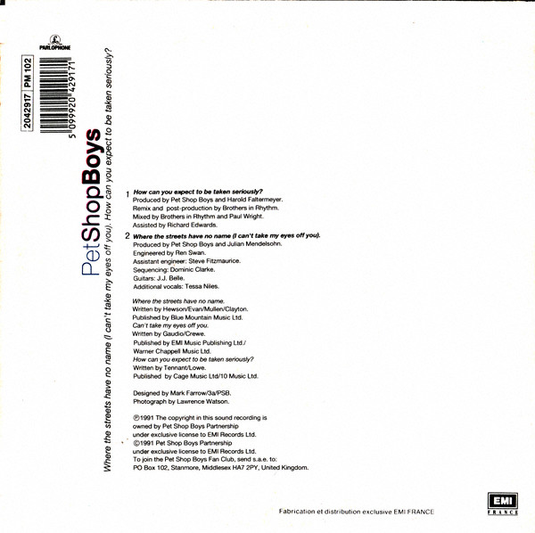 Pet Shop Boys - How Can You Expect To Be Taken Seriously | Parlophone (2042917) - 2 Pet Shop Boys - How Can You Expect To Be Taken Seriously | Parlophone (2042917) - 2