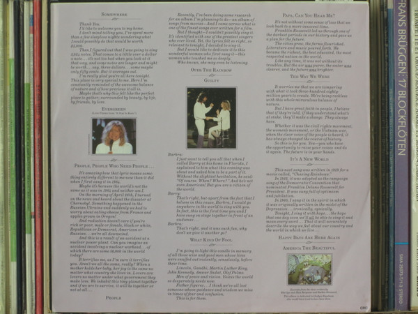 Barbra Streisand - One Voice | Columbia (COC 40788) - 3 Barbra Streisand - One Voice | Columbia (COC 40788) - 3