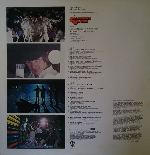Various - Stanley Kubrick's A Clockwork Orange | Warner Bros. Records (BS 2573) - 2 Various - Stanley Kubrick's A Clockwork Orange | Warner Bros. Records (BS 2573) - 2