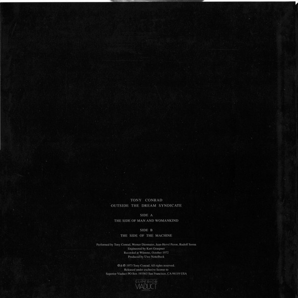 Tony Conrad With Faust - Outside The Dream Syndicate | Superior Viaduct (SV048) - 2