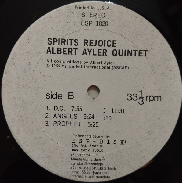 Albert Ayler - Spirits Rejoice | ESP-Disk' (1020) - 4