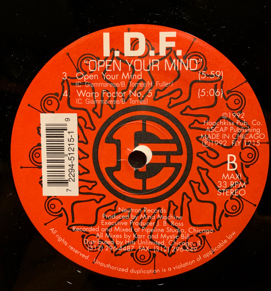 I.D.F. - Burning Planet / Open Your Mind | Neutron Records (FLY 1215) - 2 I.D.F. - Burning Planet / Open Your Mind | Neutron Records (FLY 1215) - 2