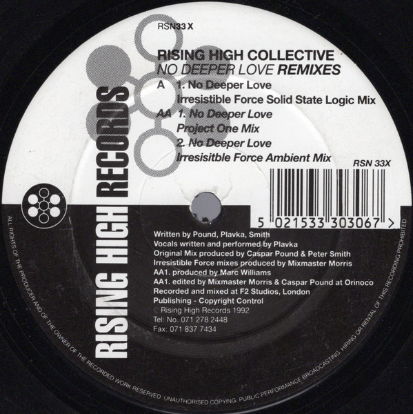 Rising High Collective - No Deeper Love (Remixes) | Rising High Records (RSN33X) Rising High Collective - No Deeper Love (Remixes) | Rising High Records (RSN33X)
