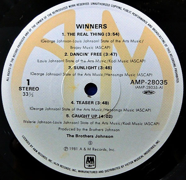 Brothers Johnson - Winners | A&M Records (AMP-28035) - 3 Brothers Johnson - Winners | A&M Records (AMP-28035) - 3