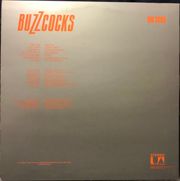 Buzzcocks - Another Music In A Different Kitchen | United Artists Records (UAG 30159) - 2