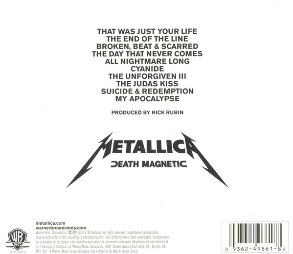 Metallica - Death Magnetic [CD] | Warner Bros. Records (2-508732) - 3