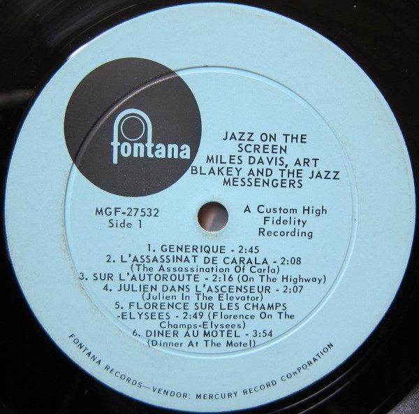 Miles Davis / Art Blakey & The Jazz Messengers - Jazz On The Screen | Fontana (MGF 27532) - 3 Miles Davis / Art Blakey & The Jazz Messengers - Jazz On The Screen | Fontana (MGF 27532) - 3