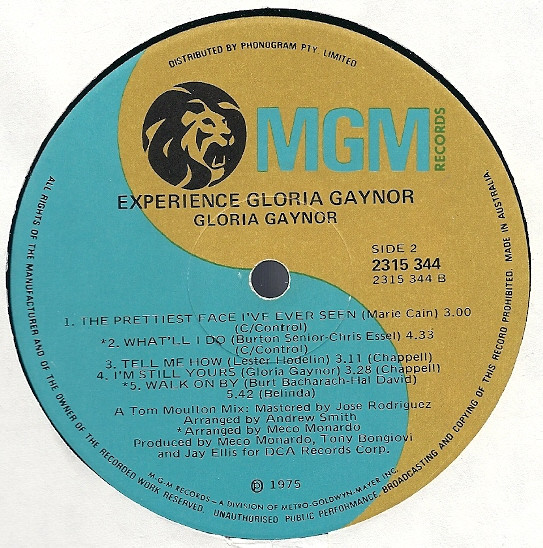Gloria Gaynor - Experience Gloria Gaynor | MGM Records (2315 344) - 4