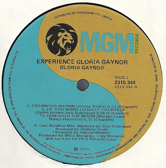 Gloria Gaynor - Experience Gloria Gaynor | MGM Records (2315 344) - 3