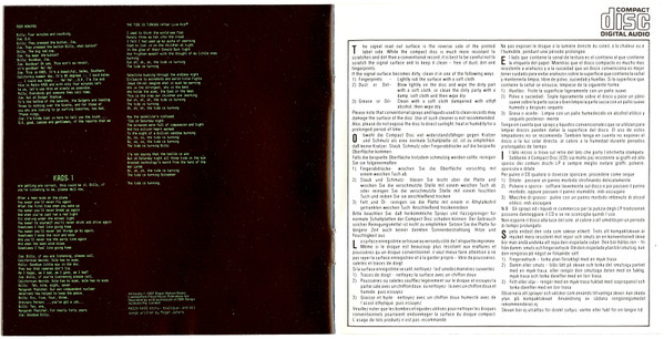 Roger Waters - Radio K.A.O.S. CD | Columbia (CDANIC 038) - 4 Roger Waters - Radio K.A.O.S. CD | Columbia (CDANIC 038) - 4