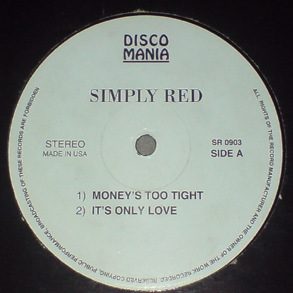 Simply Red - Money's Too Tight To Mention / It's Only Love / Come To My Aid / Something Got Me Started | Disco Mania (SR 0903) - main Simply Red - Money's Too Tight To Mention / It's Only Love / Come To My Aid / Something Got Me Started | Disco Mania (SR 0903) - main