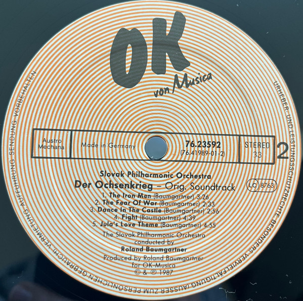 Slovak Philharmonic Orchestra Dirigiert Von Roland Baumgartner - Der Ochsenkrieg (Original Soundtrack Zur TV-Serie) | OK Musica (76.23592 AS) - 4