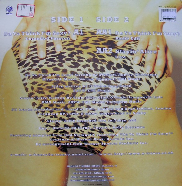 N-Trance Featuring Rod Stewart - Da Ya Think I'm Sexy? | Blanco Y Negro (MX-833) - 2
