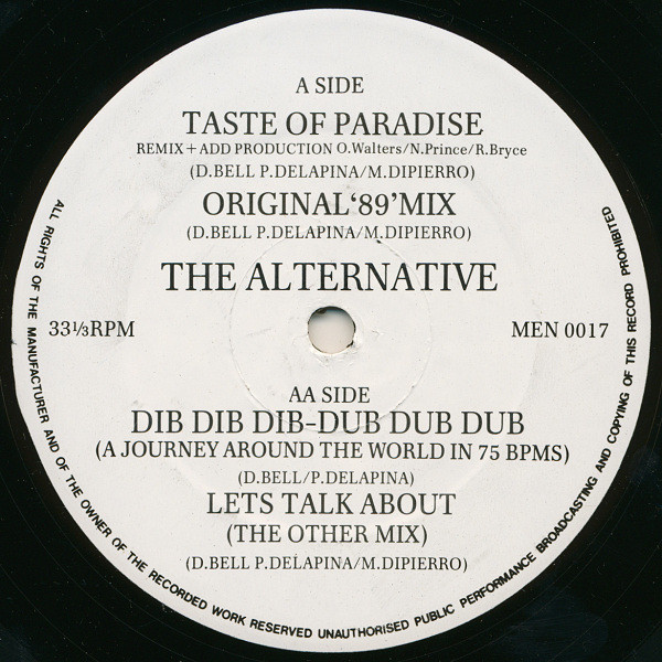 The Alternative - Taste Of Paradise | Mendoza Records (MEN 0017)