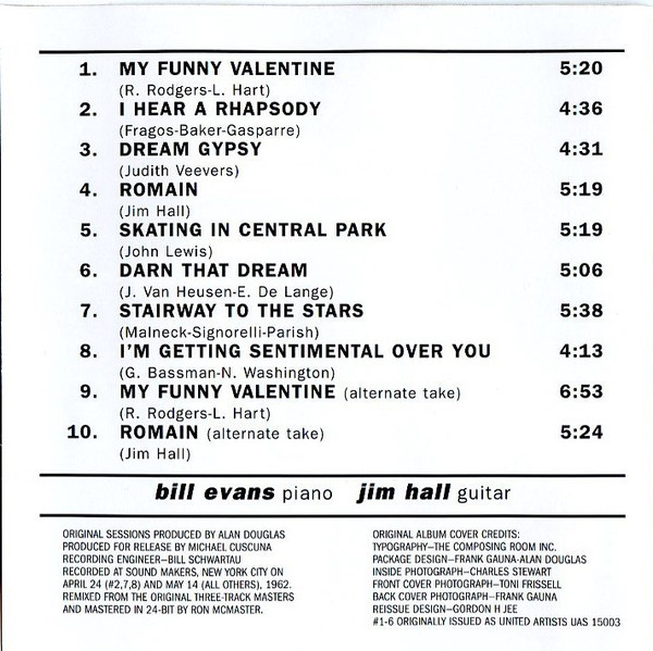 Bill Evans / Jim Hall - Undercurrent | Blue Note (7243 5 38228 2 8) - main