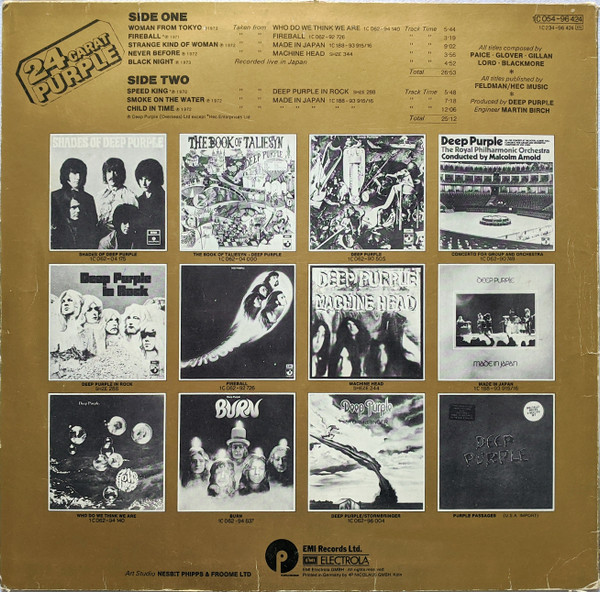 Deep Purple - 24 Carat Purple | Purple Records (1C 054-96 424) - 2