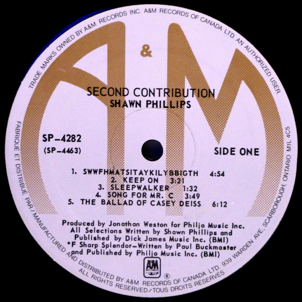 Shawn Phillips - Second Contribution | A&M Records (SP-4282) - 4 Shawn Phillips - Second Contribution | A&M Records (SP-4282) - 4