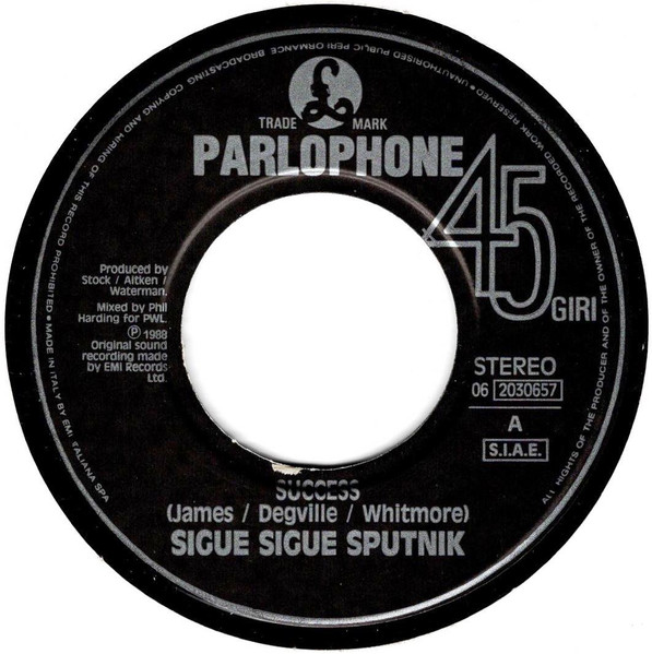 Sigue Sigue Sputnik , Stock, Aitken & Waterman - Success | Parlophone (06 2030657) - 3