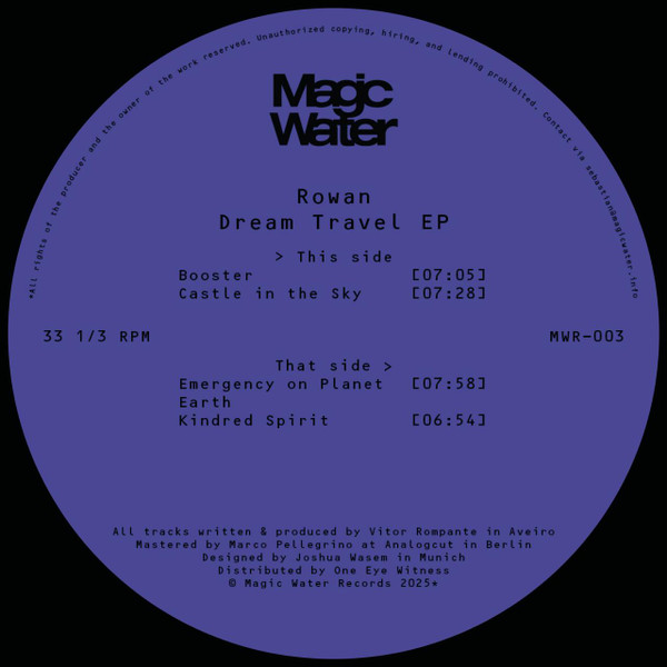 Rowan - Dream Travel EP | Magic Water Records (MWR-003) - main Rowan - Dream Travel EP | Magic Water Records (MWR-003) - main
