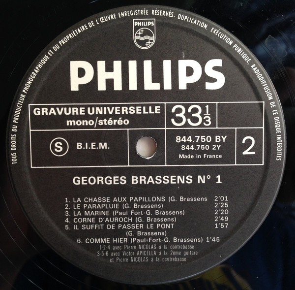 Georges Brassens - I | Philips (844.750 BY) - 4 Georges Brassens - I | Philips (844.750 BY) - 4