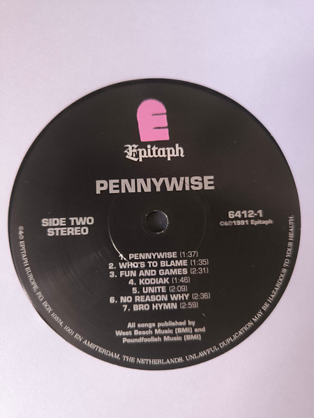 Pennywise - Pennywise | Epitaph (6412-1) - 4 Pennywise - Pennywise | Epitaph (6412-1) - 4