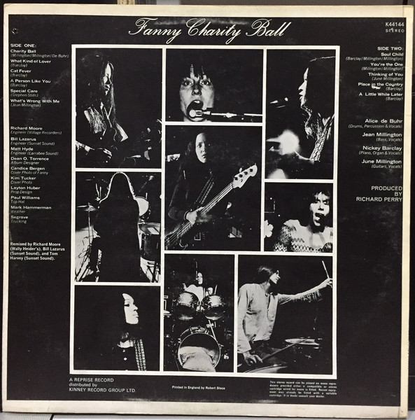 Fanny - Charity Ball | Reprise Records (K 44144) - 2