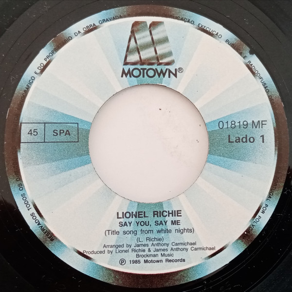 Lionel Richie - Say You, Say Me | Motown (01819MF) - 3