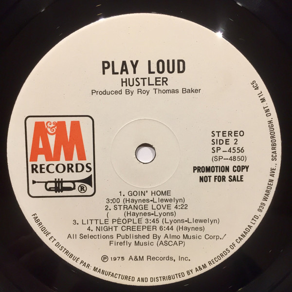 Hustler - Play Loud | A&M Records (SP-4556) - 4 Hustler - Play Loud | A&M Records (SP-4556) - 4