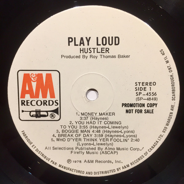 Hustler - Play Loud | A&M Records (SP-4556) - 3 Hustler - Play Loud | A&M Records (SP-4556) - 3
