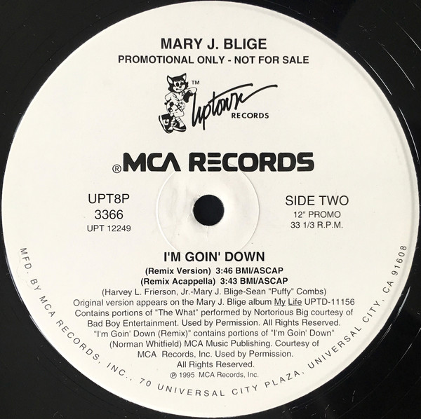 Mary J. Blige - I'm Goin' Down | Uptown Records (UPT8P 3366) - 2 Mary J. Blige - I'm Goin' Down | Uptown Records (UPT8P 3366) - 2