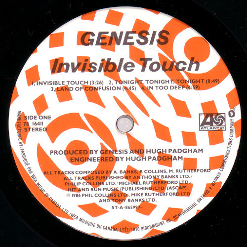 Genesis - Invisible Touch | Atlantic (78 16411) - 3