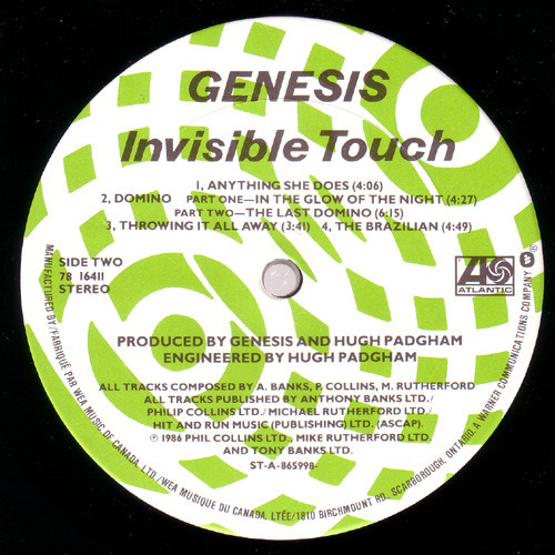 Genesis - Invisible Touch | Atlantic (78 16411) - 4