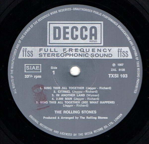 The Rolling Stones - Their Satanic Majesties Request | Decca (TXSI 103) - 4 The Rolling Stones - Their Satanic Majesties Request | Decca (TXSI 103) - 4