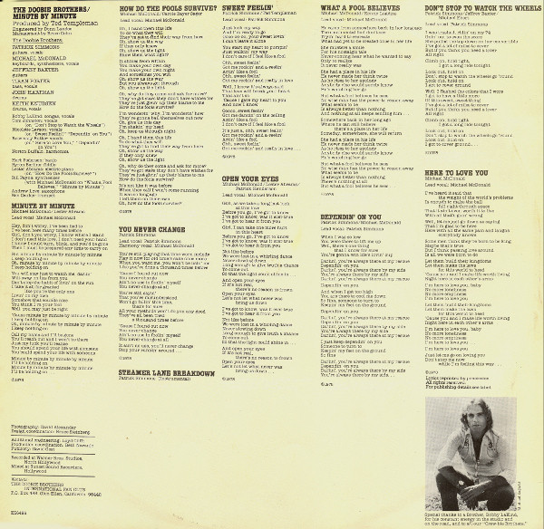 The Doobie Brothers - Minute By Minute | Warner Bros. Records (K56486) - 2 The Doobie Brothers - Minute By Minute | Warner Bros. Records (K56486) - 2