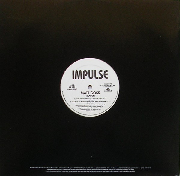 Matt Goss - Heaven | Impulse (IMP 532) - 2 Matt Goss - Heaven | Impulse (IMP 532) - 2