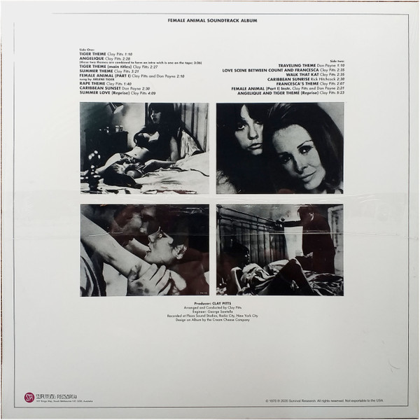 Arlene Tiger Featuring Clay Pitts Orchestra - Female Animal (The Original Motion Picture Soundtrack) | Survival Research (SVVRCH033) - 2