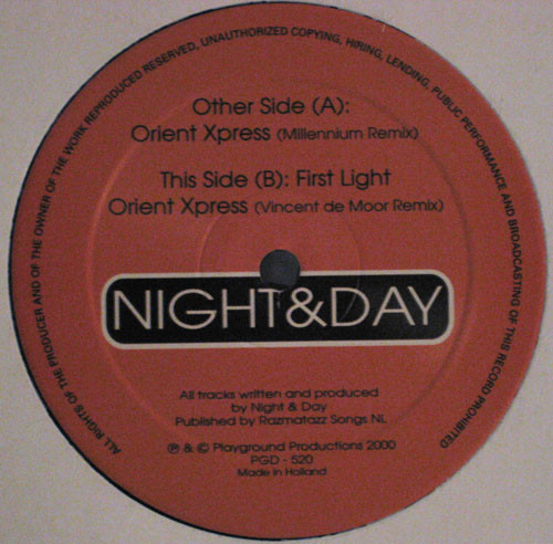 Night & Day - Orient Xpress | Playground Productions (PGD - 520) - main