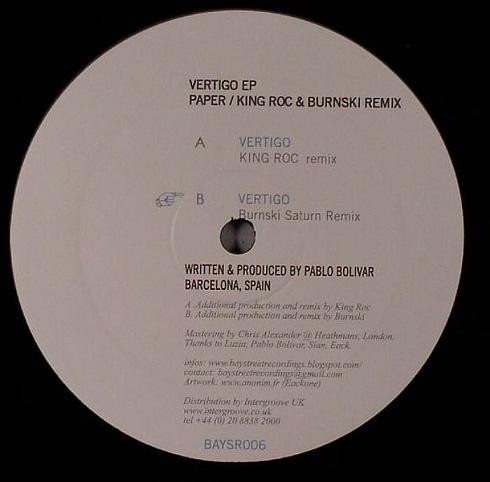 Paper - Vertigo EP Remixes | Bay Street Recordings (BAYSR 006) - 2