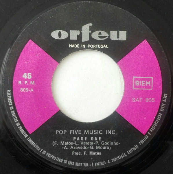 Pop Five Music Incorporated - Page One | Orfeu (SAT 805) - 3
