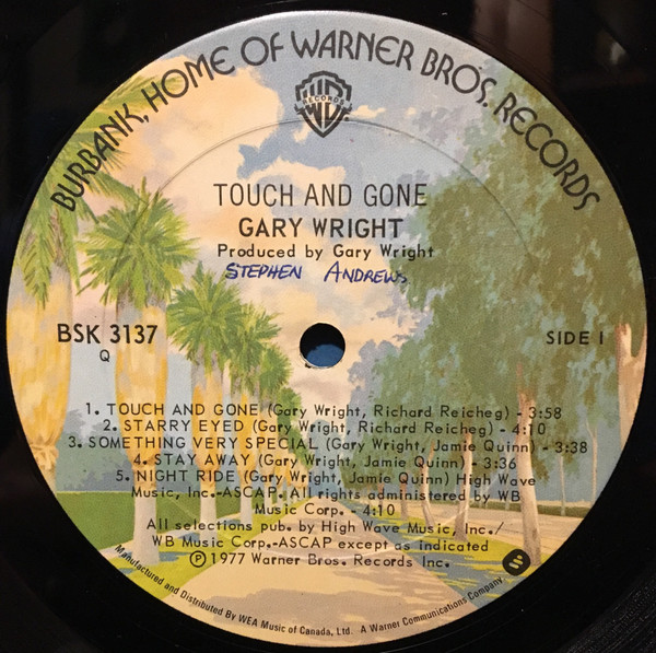 Gary Wright - Touch And Gone | Warner Bros. Records (BSK 3137) - 4 Gary Wright - Touch And Gone | Warner Bros. Records (BSK 3137) - 4