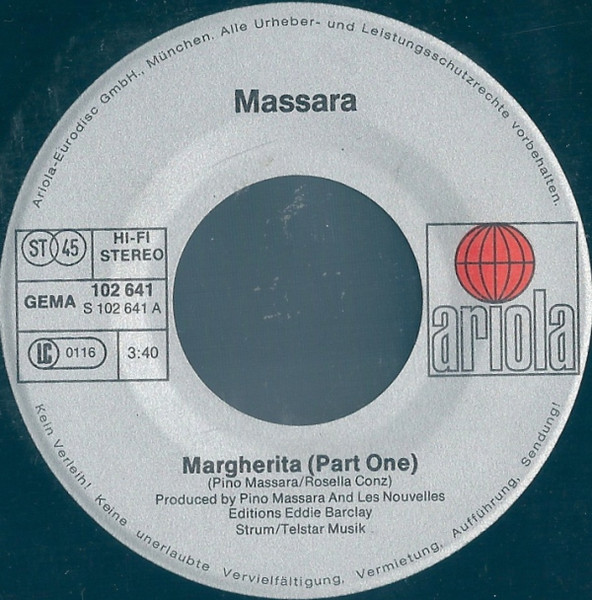 Pino Massara - Margherita | Ariola (102 641) - 2