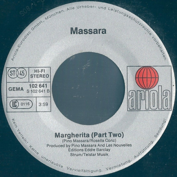 Pino Massara - Margherita | Ariola (102 641) - 3